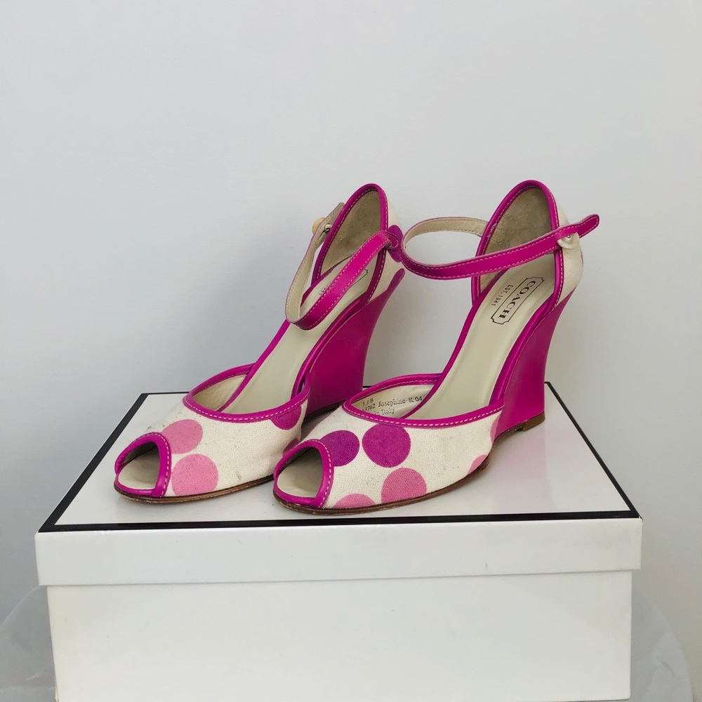 Y2k COACH PEEP TOE HEELS 💖